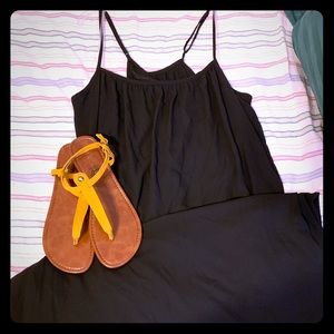 Nordstrom Brand black lined maxi dress